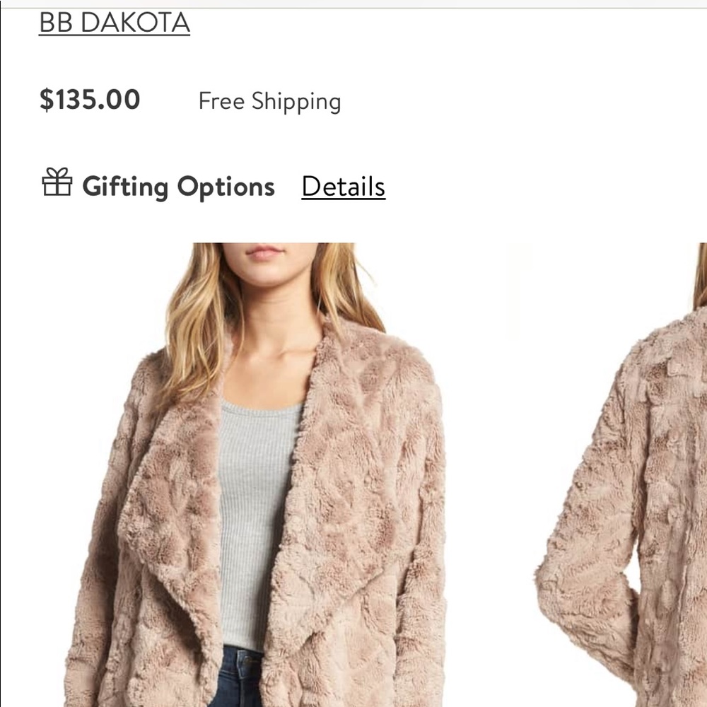 BB Dakota Tucker wubby faux fur coat